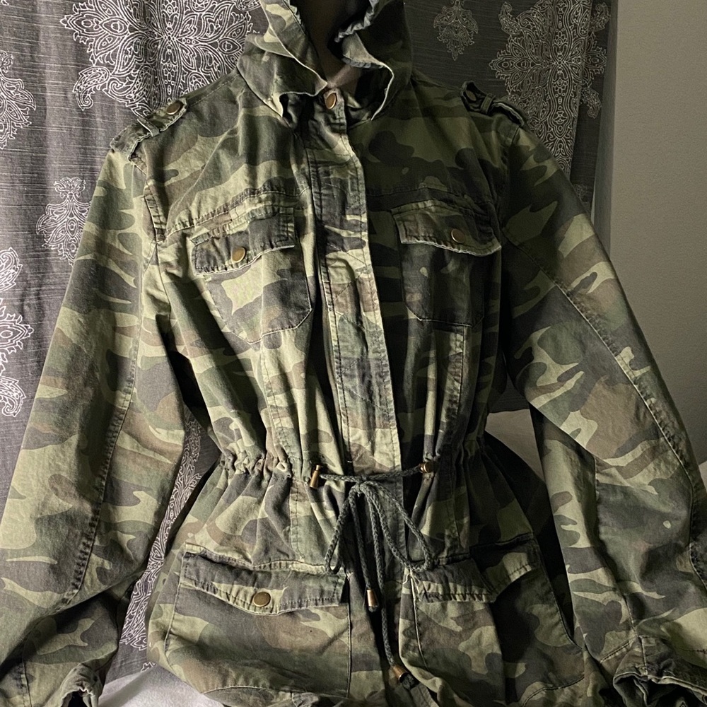 Camouflage jacket plus hoodie 100% Cotton